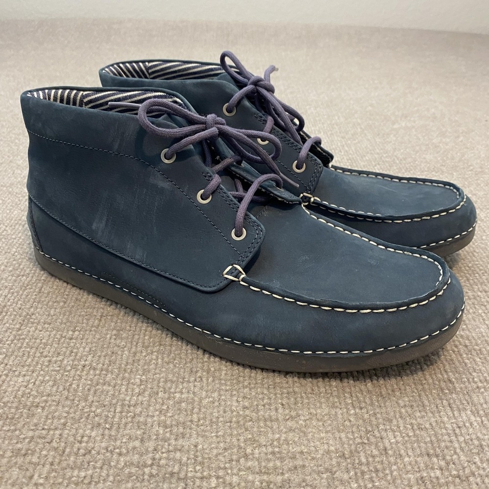 UGG Boots Mens Size 11 Blue Nubuck Chukka Ankle Lined Casual Vibram 1003777